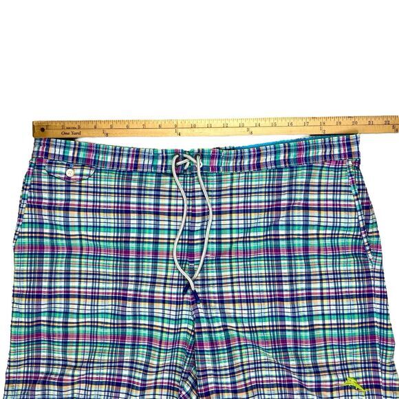 Tommy Bahama Shorts Mens Size XXL Blue Plaid Rialto Kona Swim Trunks UPF 30 - Picture 7 of 12